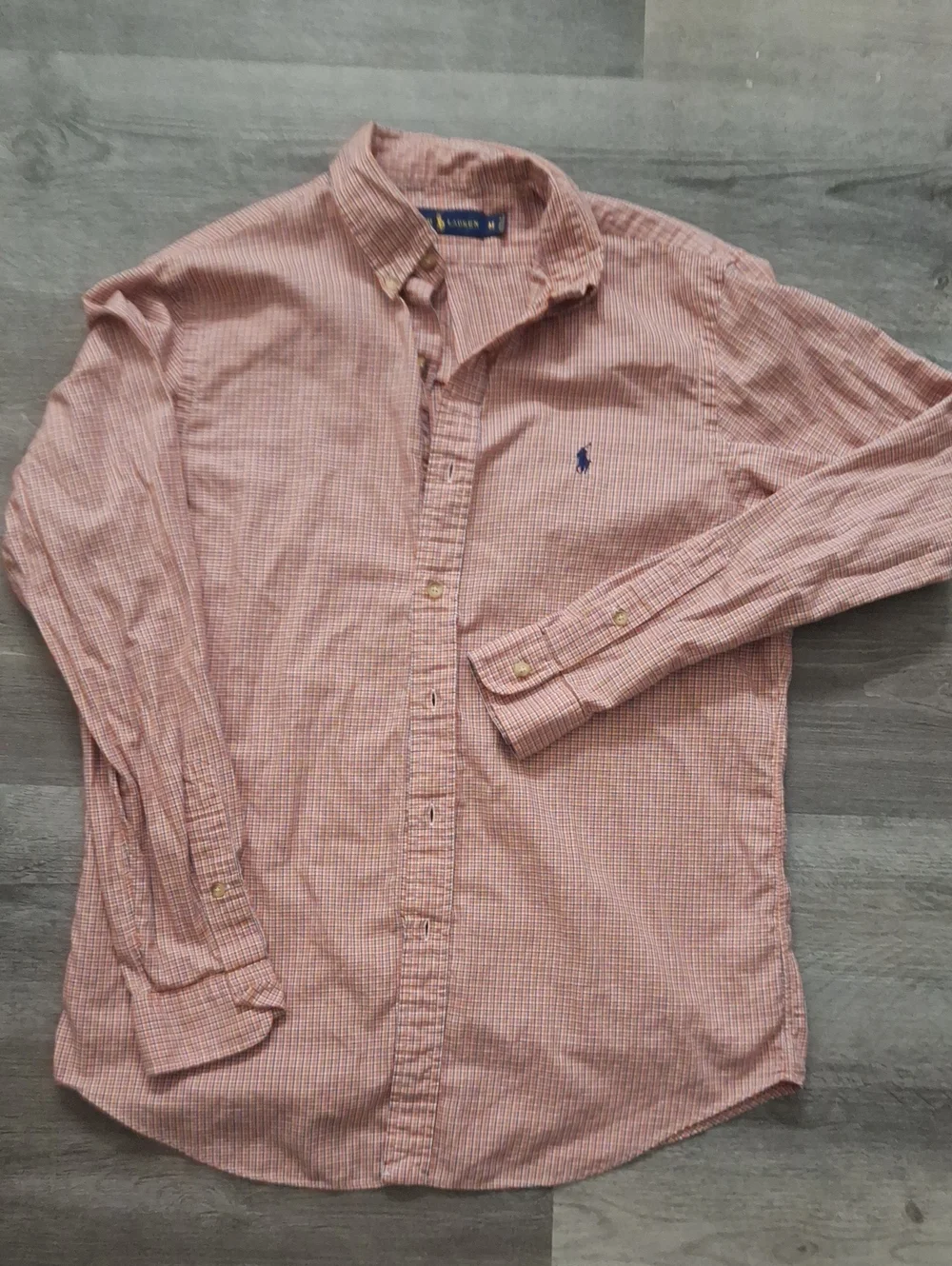 Polo by Ralph Lauren Orange Plaid Button-Down Shirt